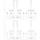 Allistair Linear Chandelier Ceiling Light in Modern Gold
