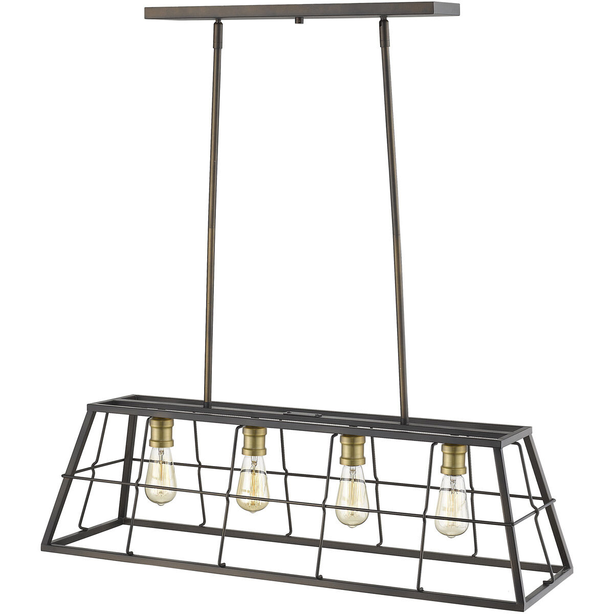 Charley 4 Light 35 inch Oil-Rubbed Bronze Pendant Ceiling Light