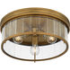 Theodora 3 Light 16 inch Weathered Brass Flush Mount Ceiling Light, Medium