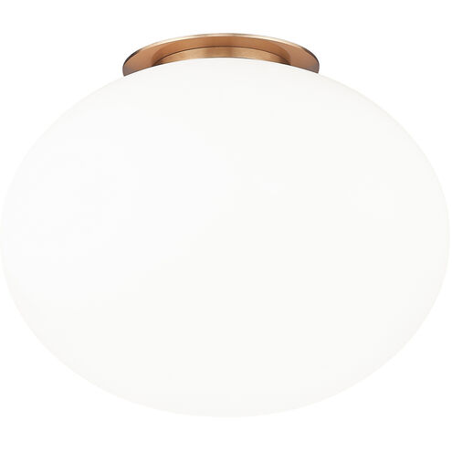 Mayu Wall Sconce Wall Light in Aged Gold Brass and Opal Glass