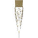 Original Glacier Avenue LED 36 inch Brushed Brass Multi Port Pendant Ceiling Light in Clear