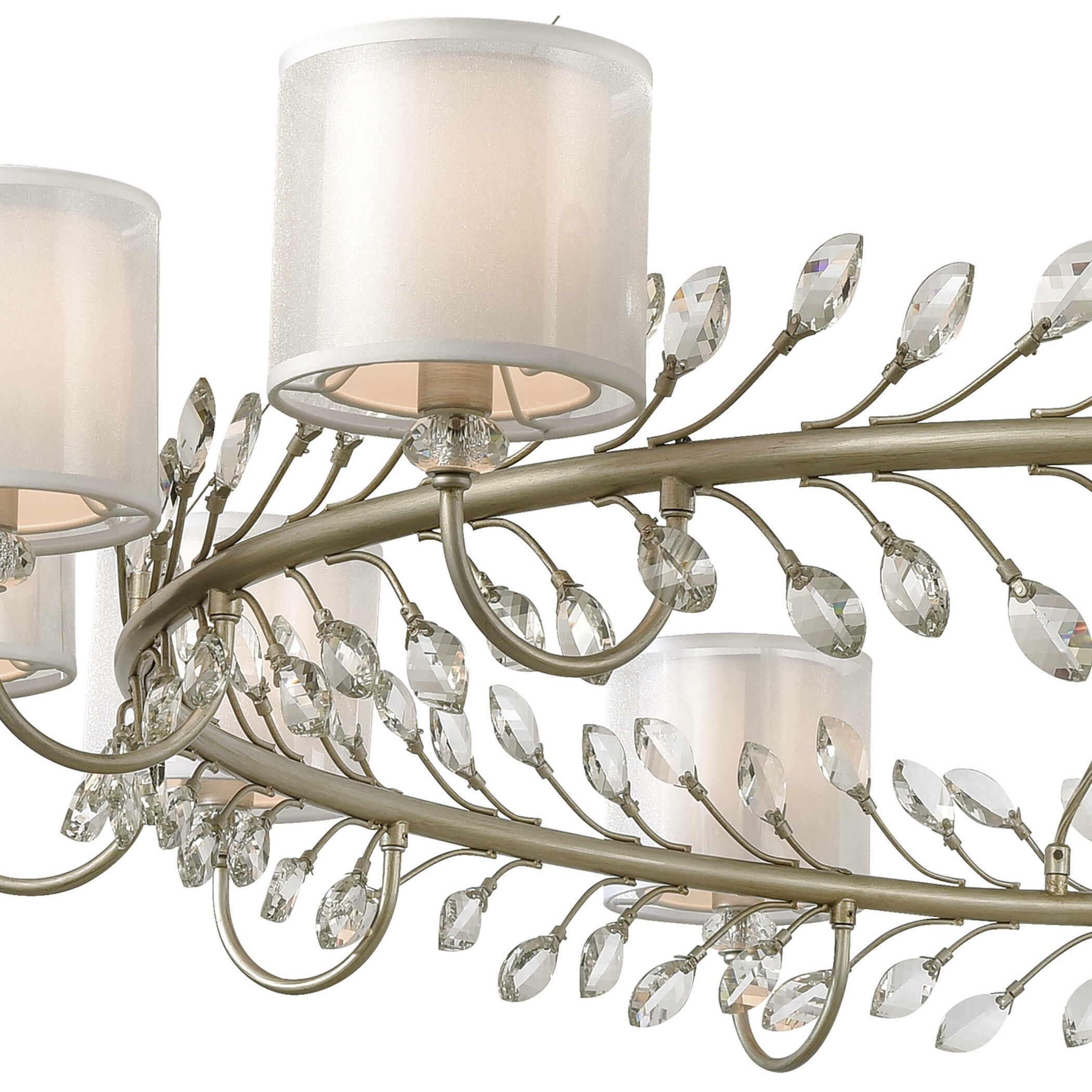 Asbury 12 Light 62 inch Aged Silver with Clear Chandelier Ceiling Light