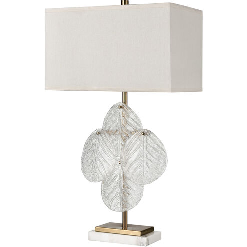 Glade 30 inch 150.00 watt Satin Brass with Frosted White Table Lamp Portable Light