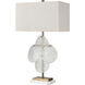 Glade 30 inch 150.00 watt Satin Brass with Frosted White Table Lamp Portable Light