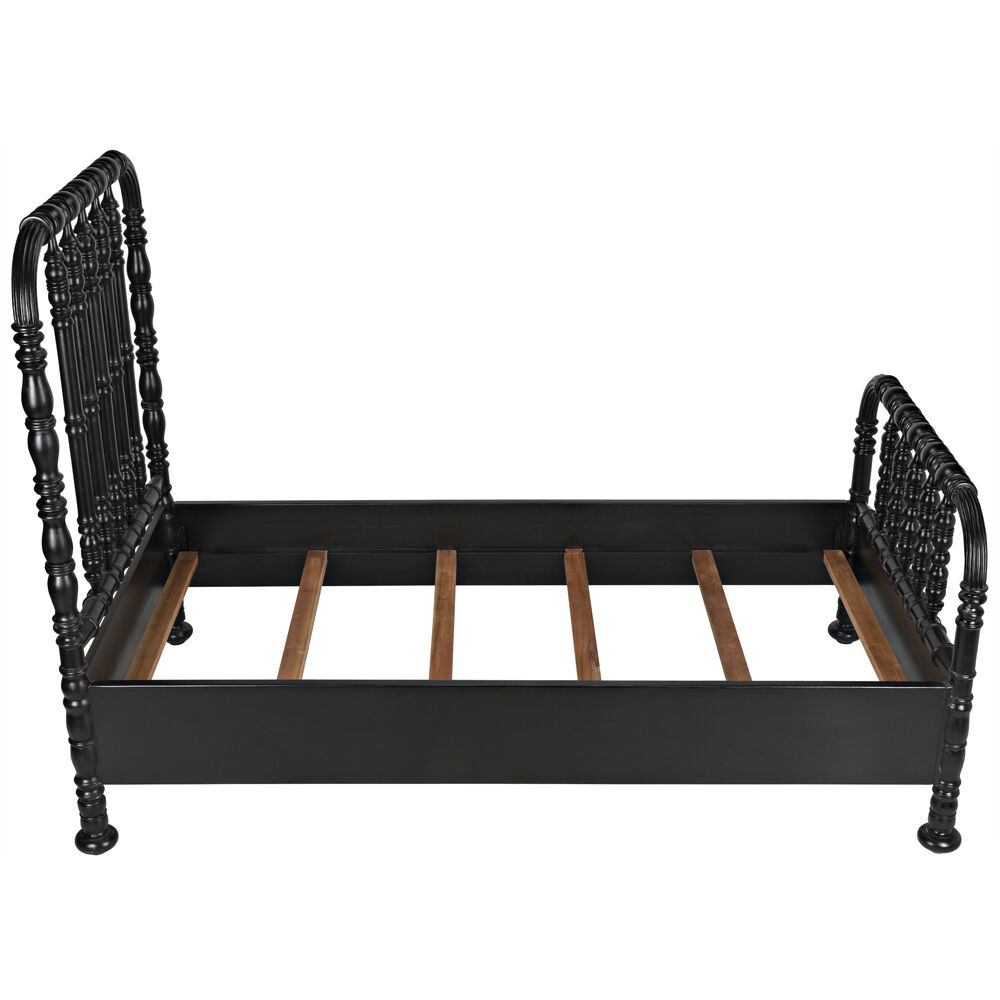 Bachelor Hand Rubbed Black Bed, Twin
