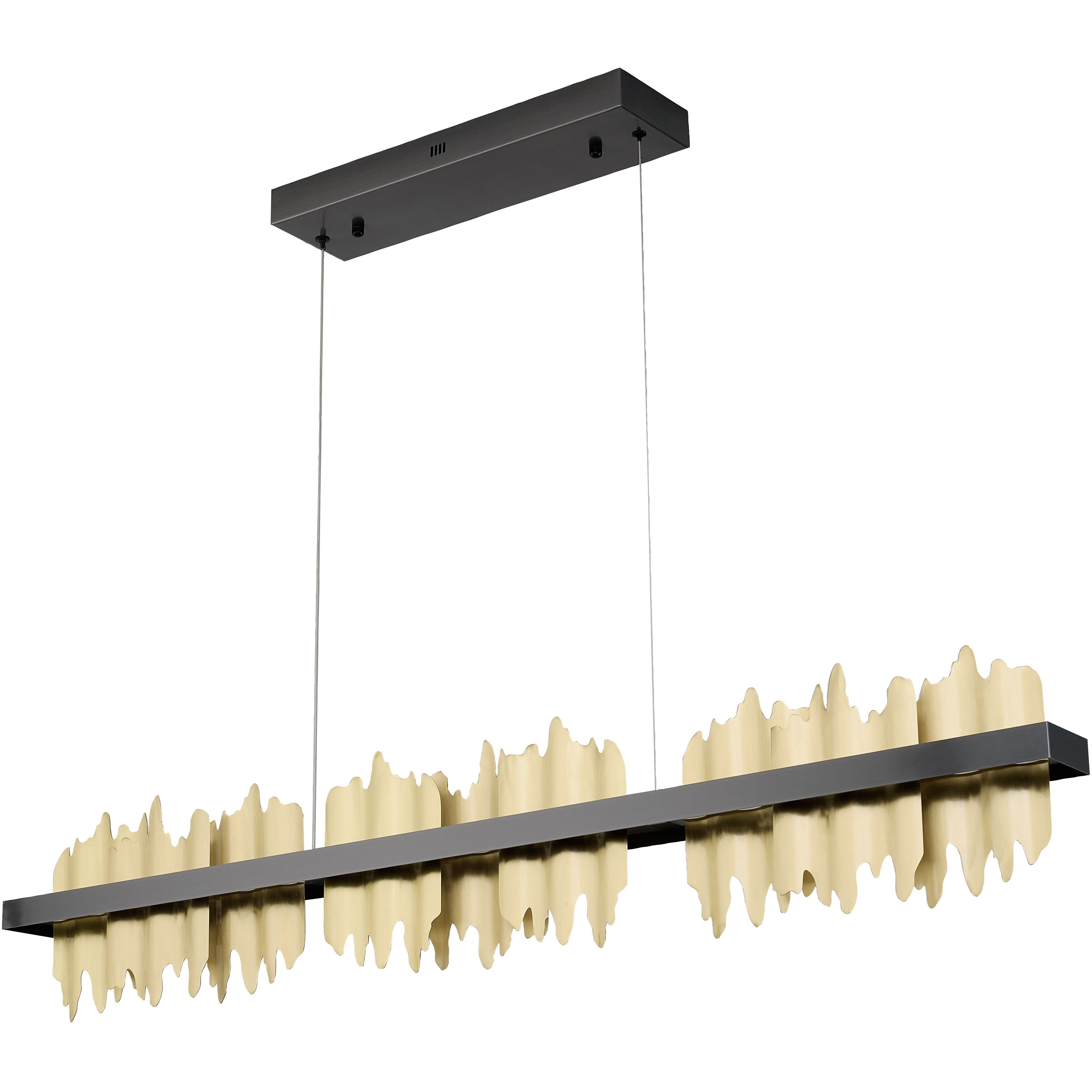 FT Series LED 3.15 inch Black and Brass Chandelier Ceiling Light