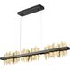 FT Series LED 3.15 inch Black and Brass Chandelier Ceiling Light
