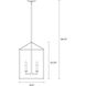 Perryton 4 Light 15.5 inch Midnight Black Foyer Pendant Ceiling Light, Medium