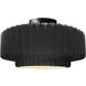 Radiance Collection - Pleated Tier LED 14.5 inch Gloss Black and Matte White and Matte Black Semi-Flush Ceiling Light in Dedicated LED, Gloss Black/Matte White, 14.5W x 7.25H, Form+Finish+Function