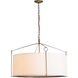 Bow 4 Light 30 inch Dark Smoke Pendant Ceiling Light in Natural Anna, Large