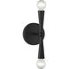 Contemporary 2 Light 4.75 inch Matte Black Wall Sconce Wall Light