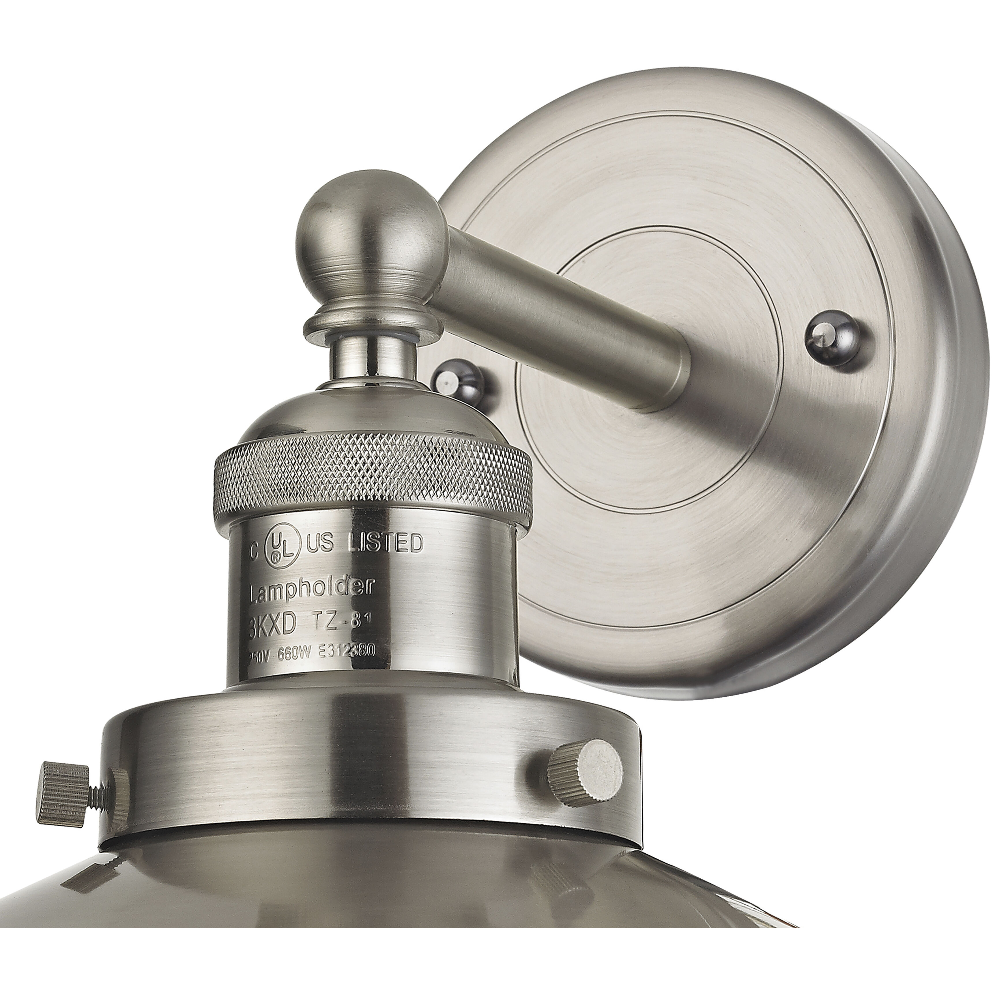 English Pub Vanity Light Wall Light in Brushed Nickel