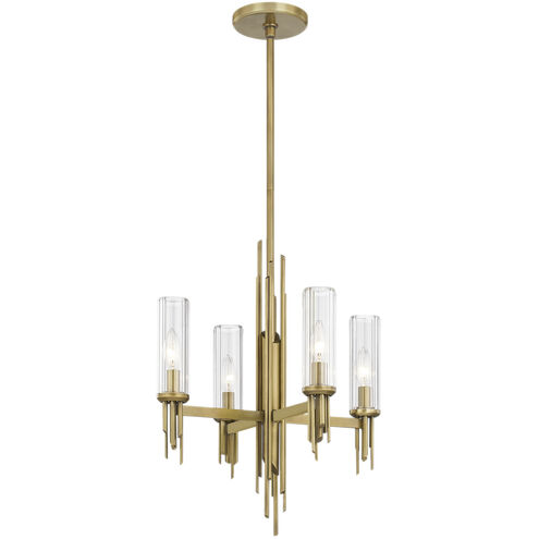 Torres 4 Light 18 inch Vintage Brass Chandelier Ceiling Light