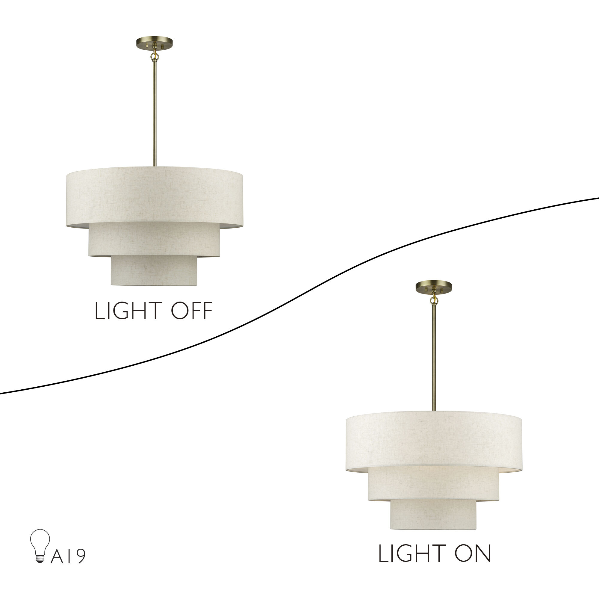 Manorwood 5 Light 28 inch Antique Brass Pendant Chandelier Ceiling Light, Medium