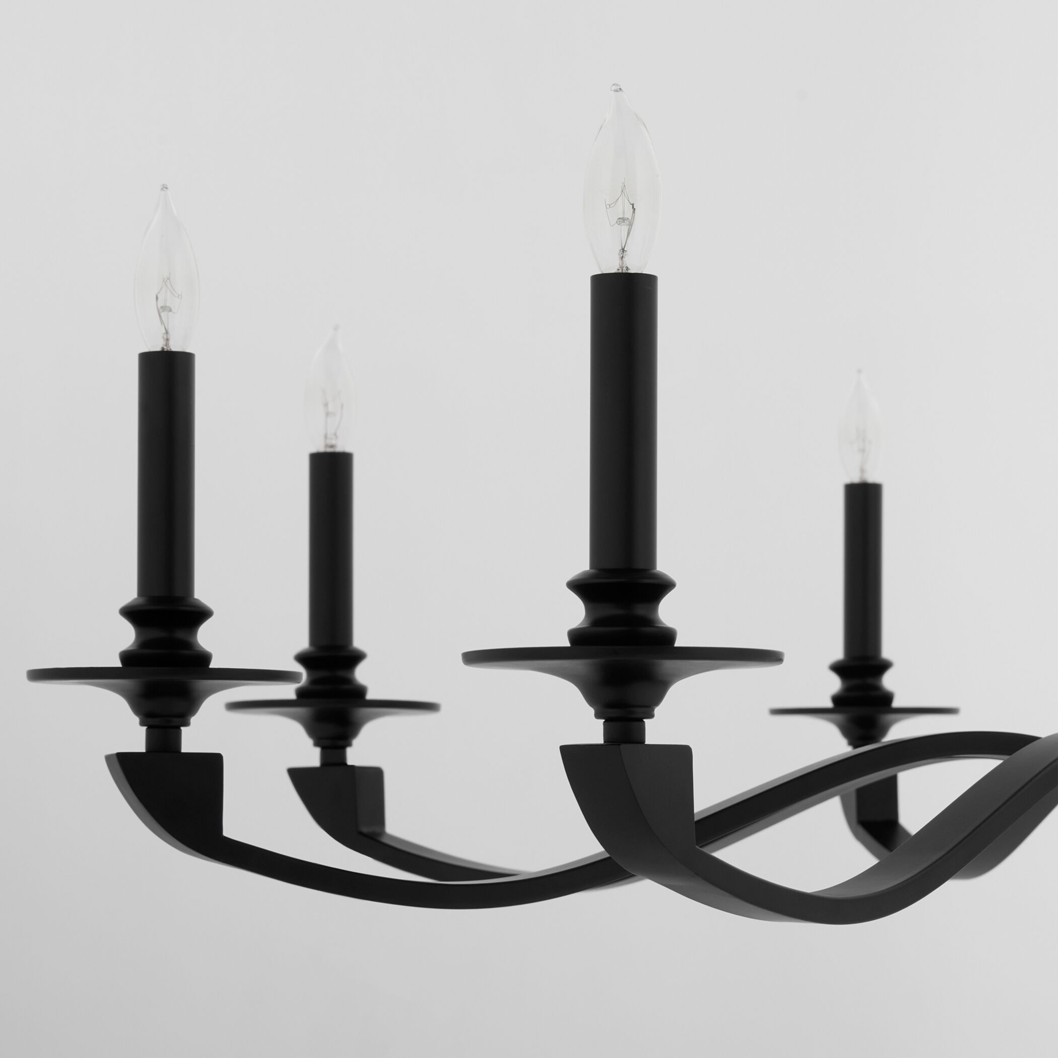 Chantelle 8 Light 40 inch Matte Black Chandelier Ceiling Light