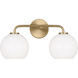 Orley 2 Light 17.5 inch Satin Brass Wall Bath Fixture Wall Light