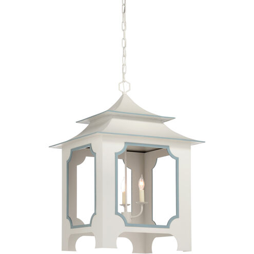 Claire Bell 3 Light 22 inch Light Gray/Blue Gray Lantern Pendant Ceiling Light