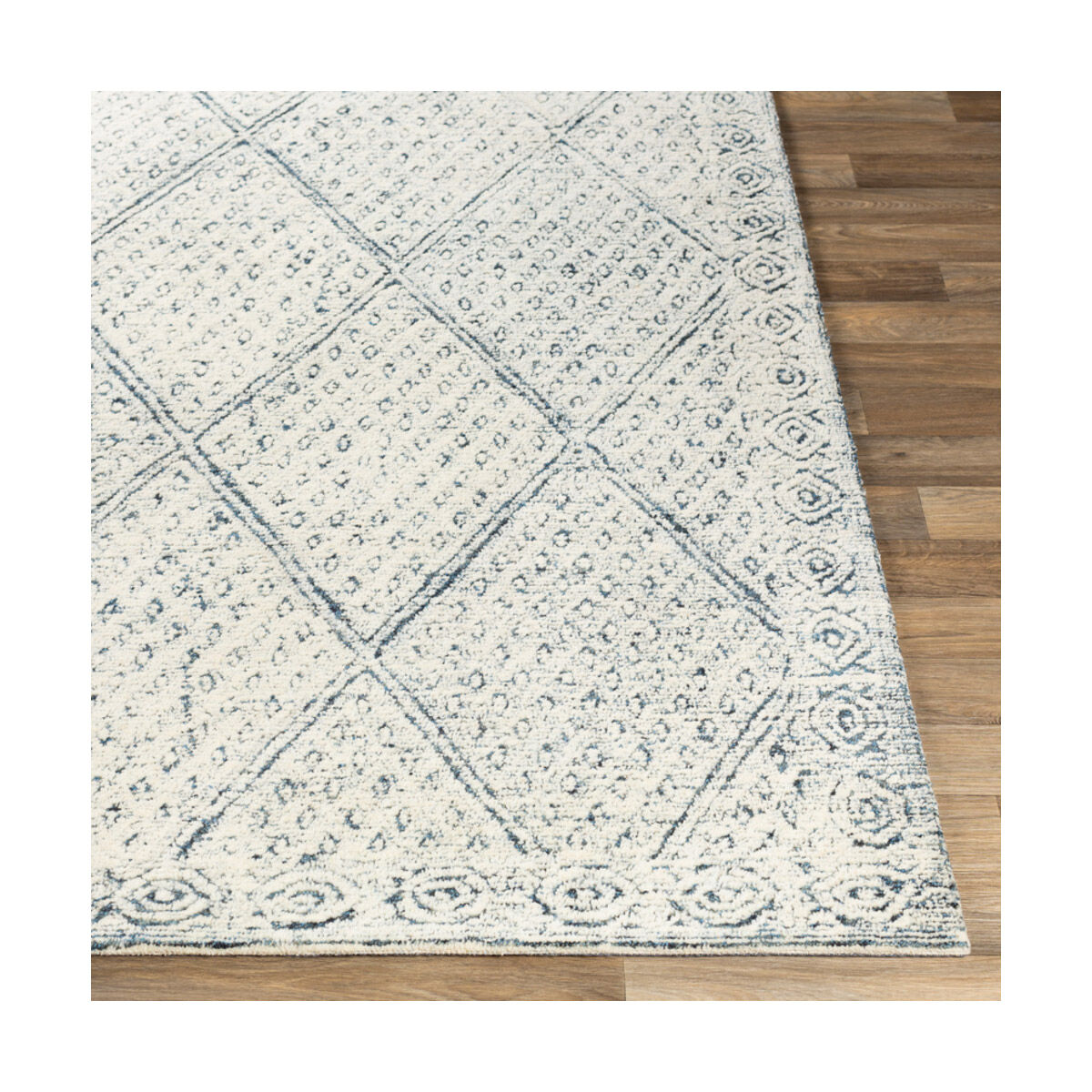 Louvre 36 X 24 inch Navy/Ice Blue/Cream Rugs