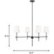 TOB by Thomas O'Brien Baker 4 Light 36 inch Midnight Black Chandelier Ceiling Light