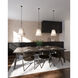 Alora Mood Manila 3 Light 19.5 inch Matte Black and White Linen Pendant Ceiling Light