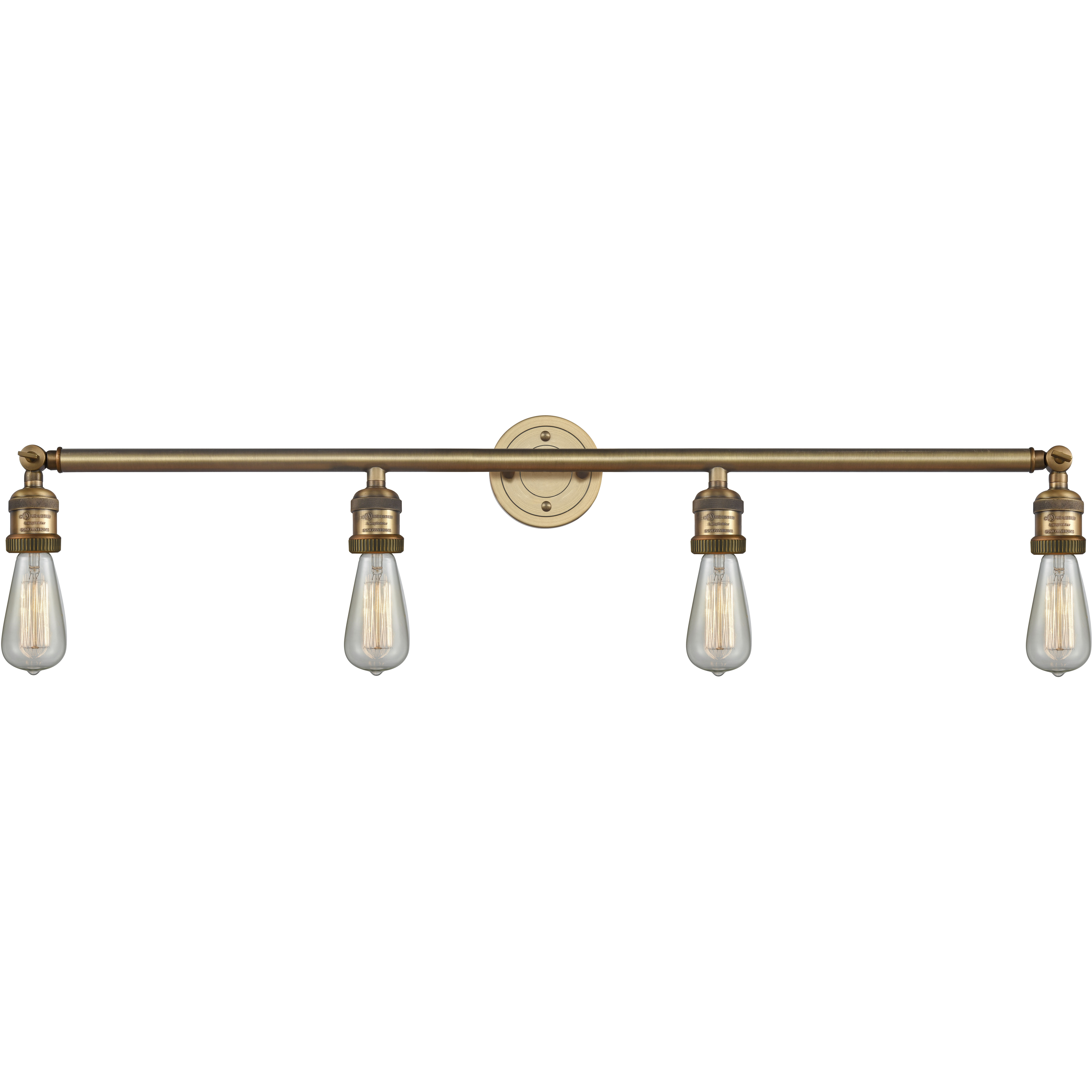 Franklin Restoration Bare Bulb LED 42 inch Brushed Brass Bath Vanity Light Wall Light