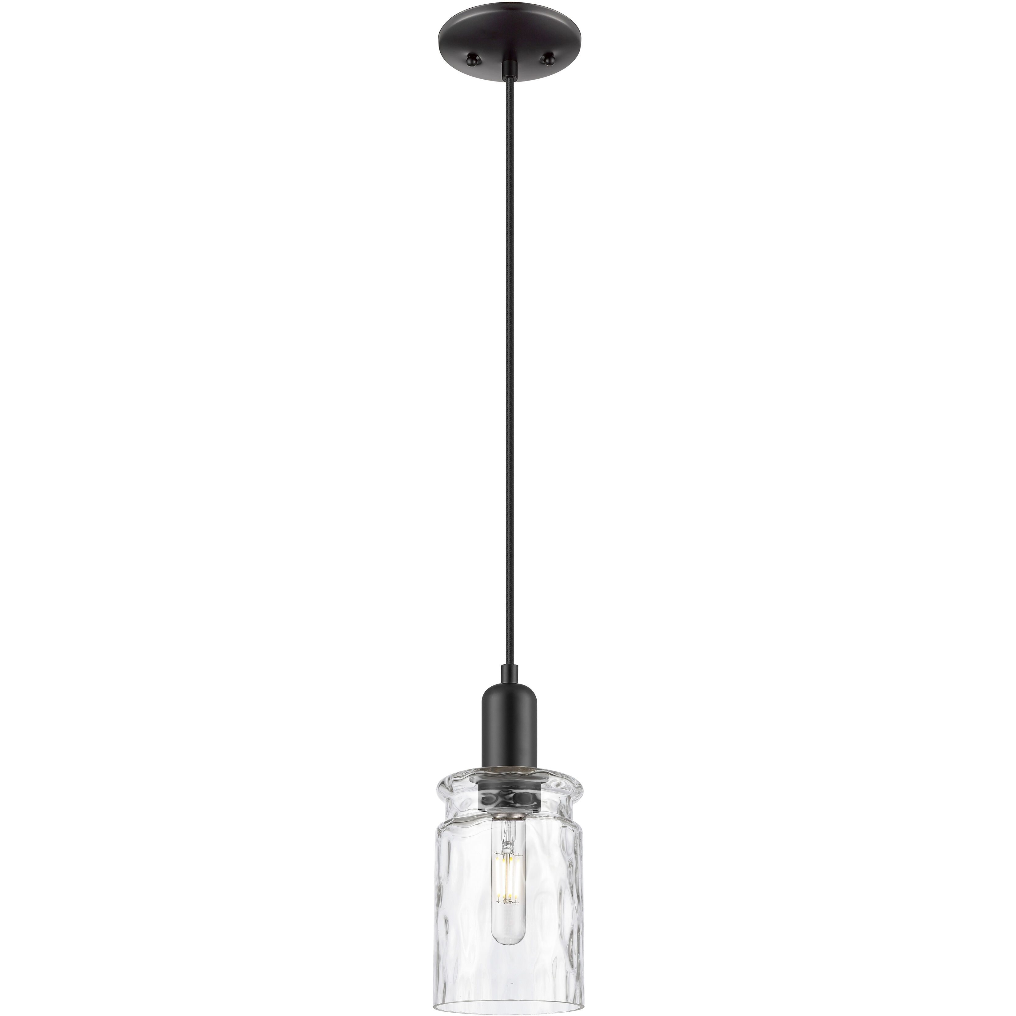 Arcadia Candor 1 Light 4.88 inch Matte Black Mini Pendant Ceiling Light