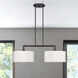 Meridian 2 Light 35 inch Bronze Linear Chandelier Ceiling Light, Large