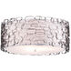 Ventura Blvd. 2 Light 14 inch Polished Nickel and Ivory Slik Shade Flush Mount Ceiling Light