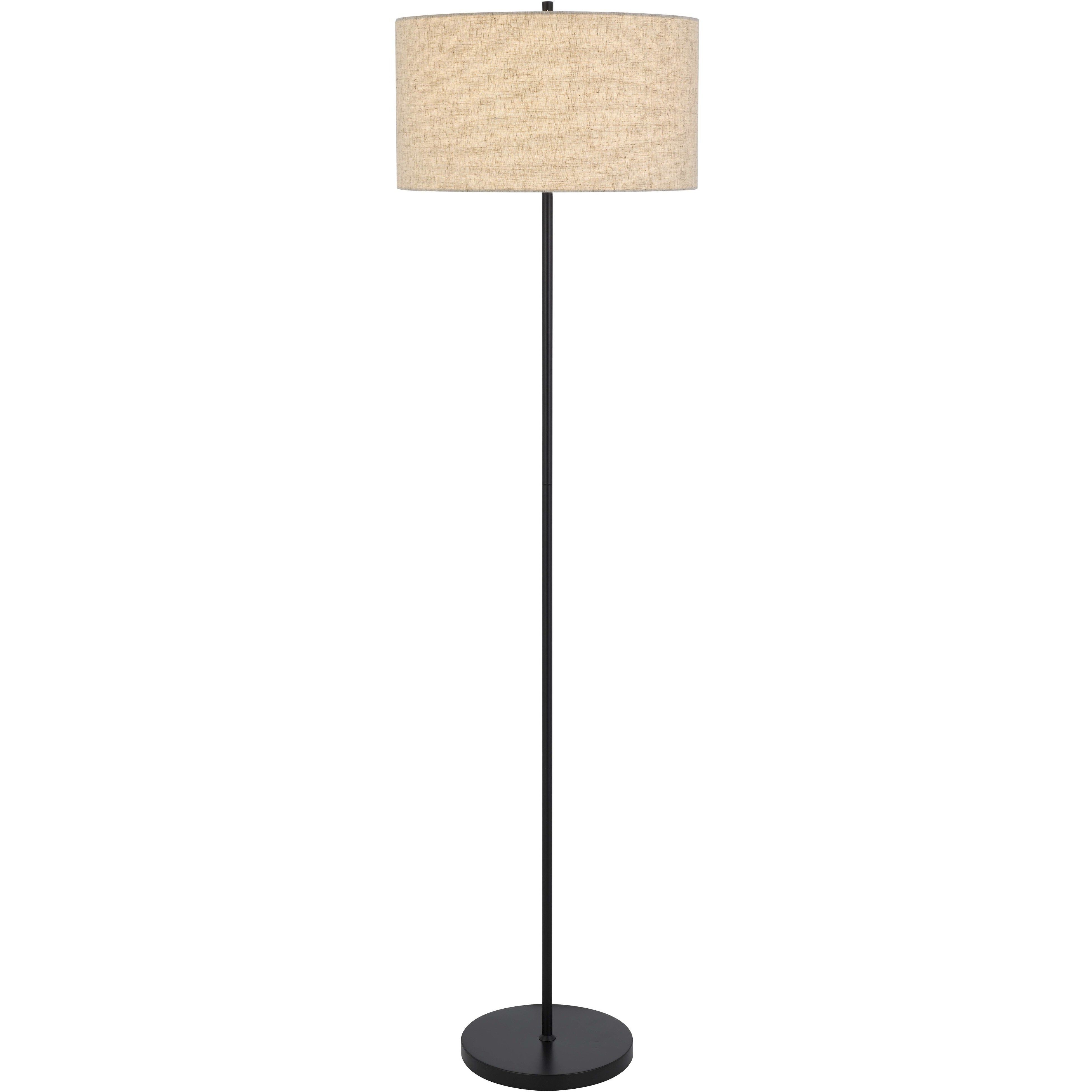 Cromwell 58.75 inch 150.00 watt Black Floor Lamp Portable Light in Burlap