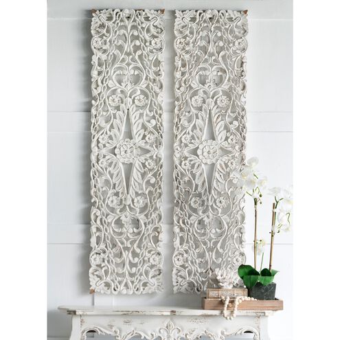 Floral Vine White Wall Accent
