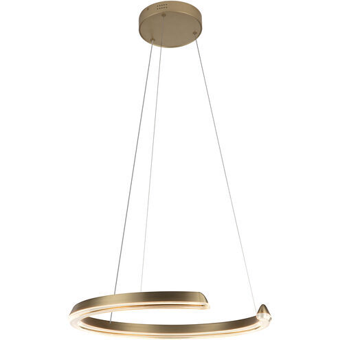 Solaire LED 23.6 inch Satin Antique Brass Pendant Ceiling Light