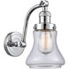 Franklin Restoration Bellmont 1 Light 7 inch Polished Chrome Sconce Wall Light in Clear Glass, Franklin Restoration