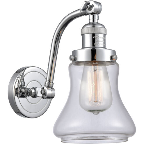 Franklin Restoration Bellmont 1 Light 7 inch Polished Chrome Sconce Wall Light in Clear Glass, Franklin Restoration