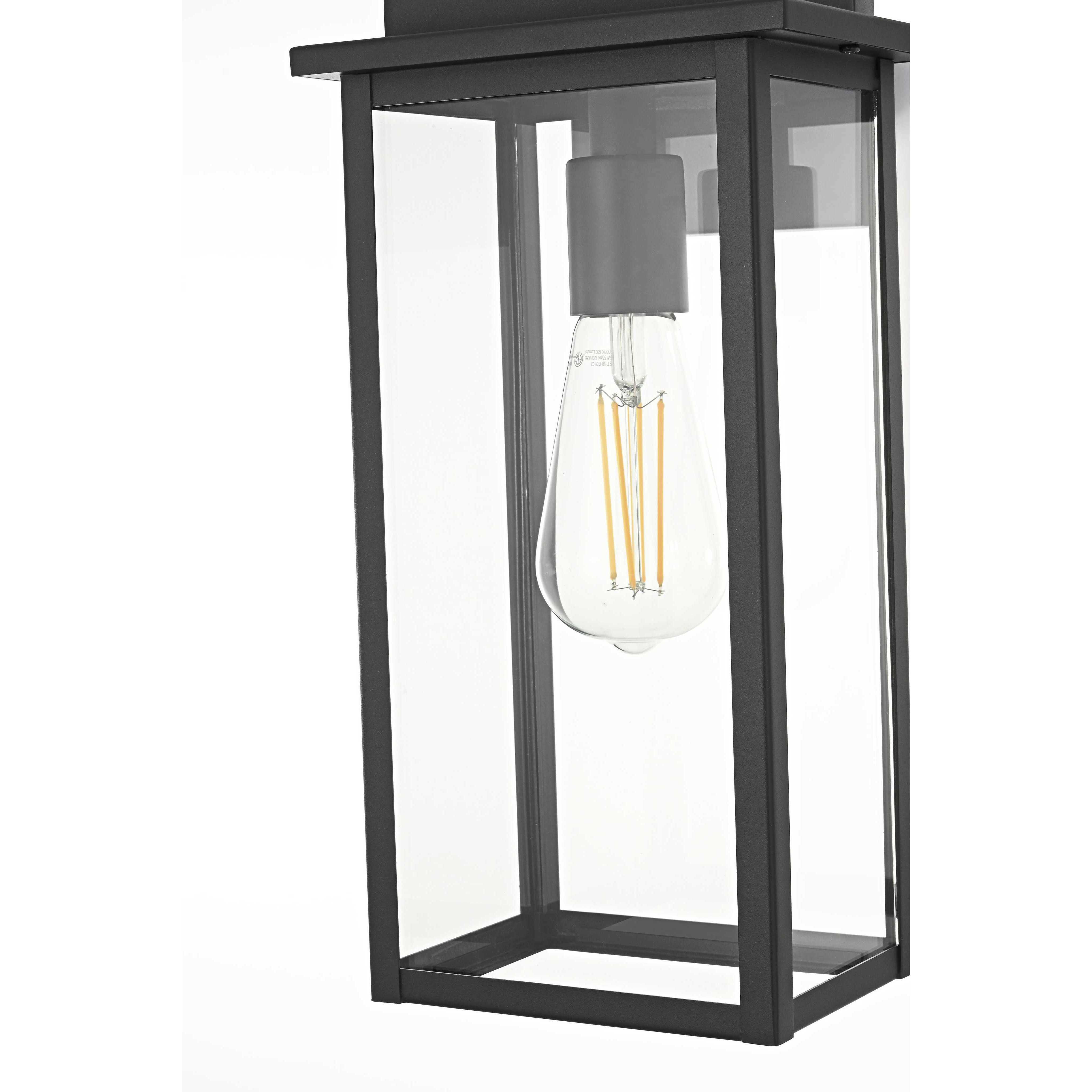 Kaysen 1 Light 15 inch Black Outdoor Wall Sconce