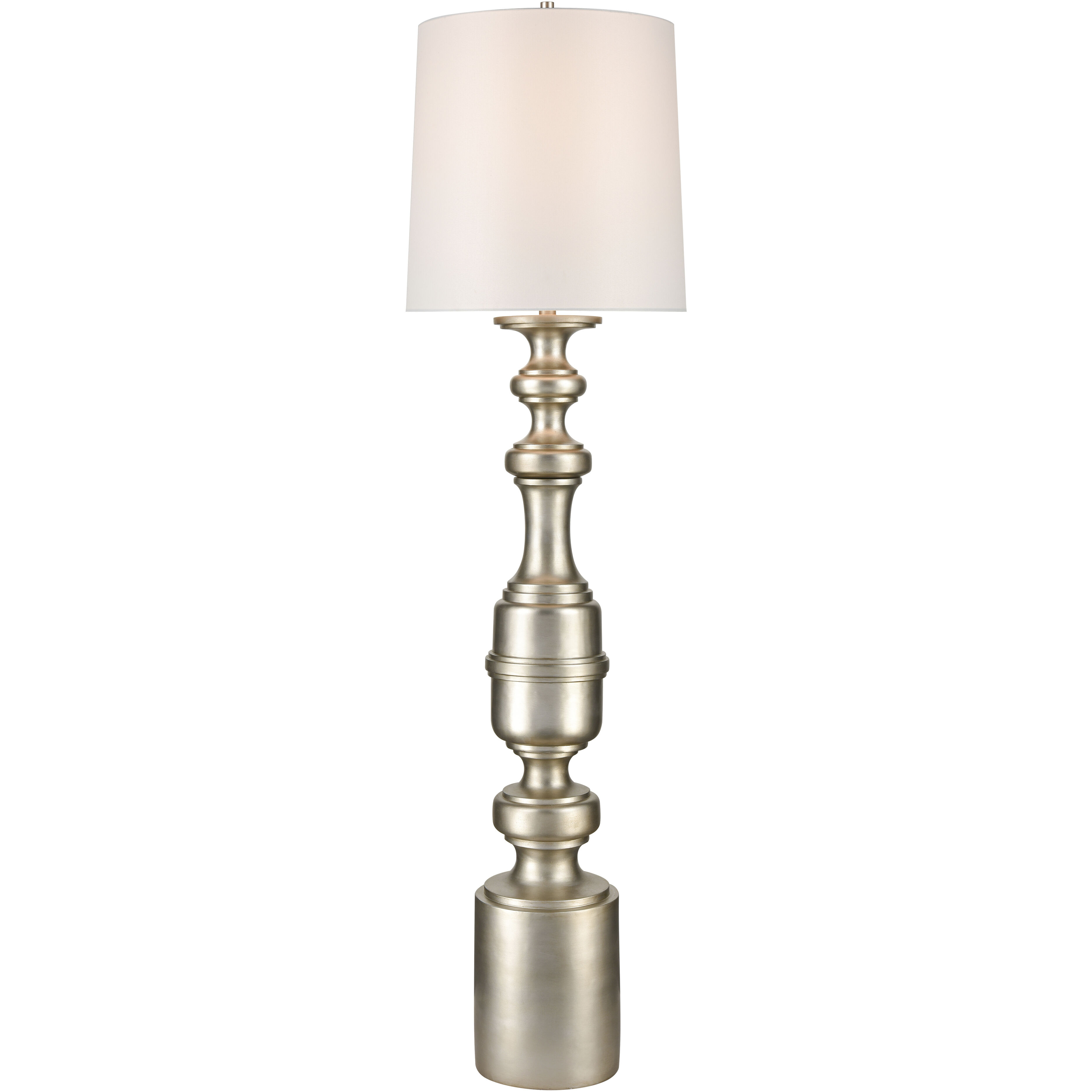 Cabello 78 inch 150 watt Antique Silver Floor Lamp Portable Light