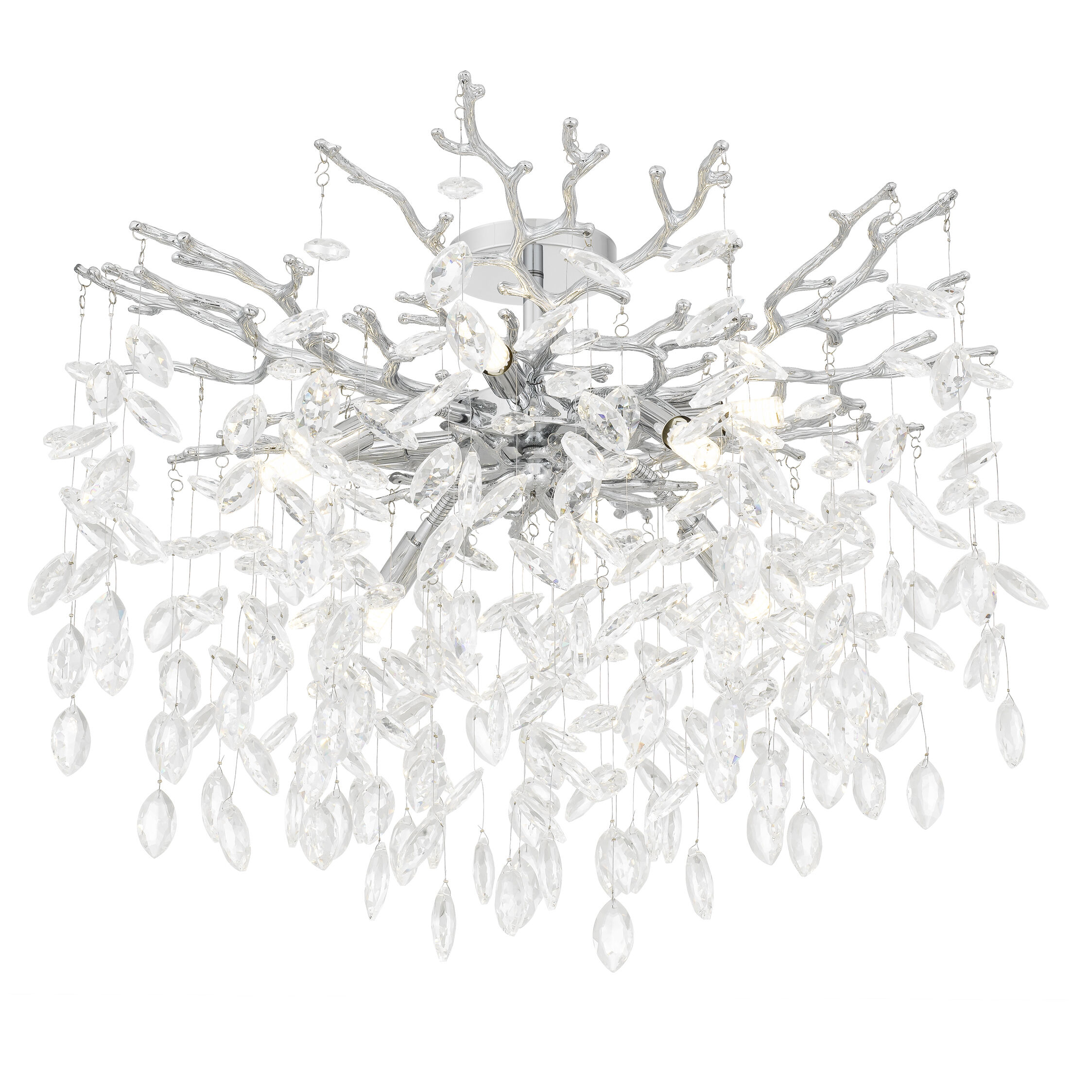 Isobel 8 Light 26 inch Polished Chrome Semi-Flush Mount Ceiling Light