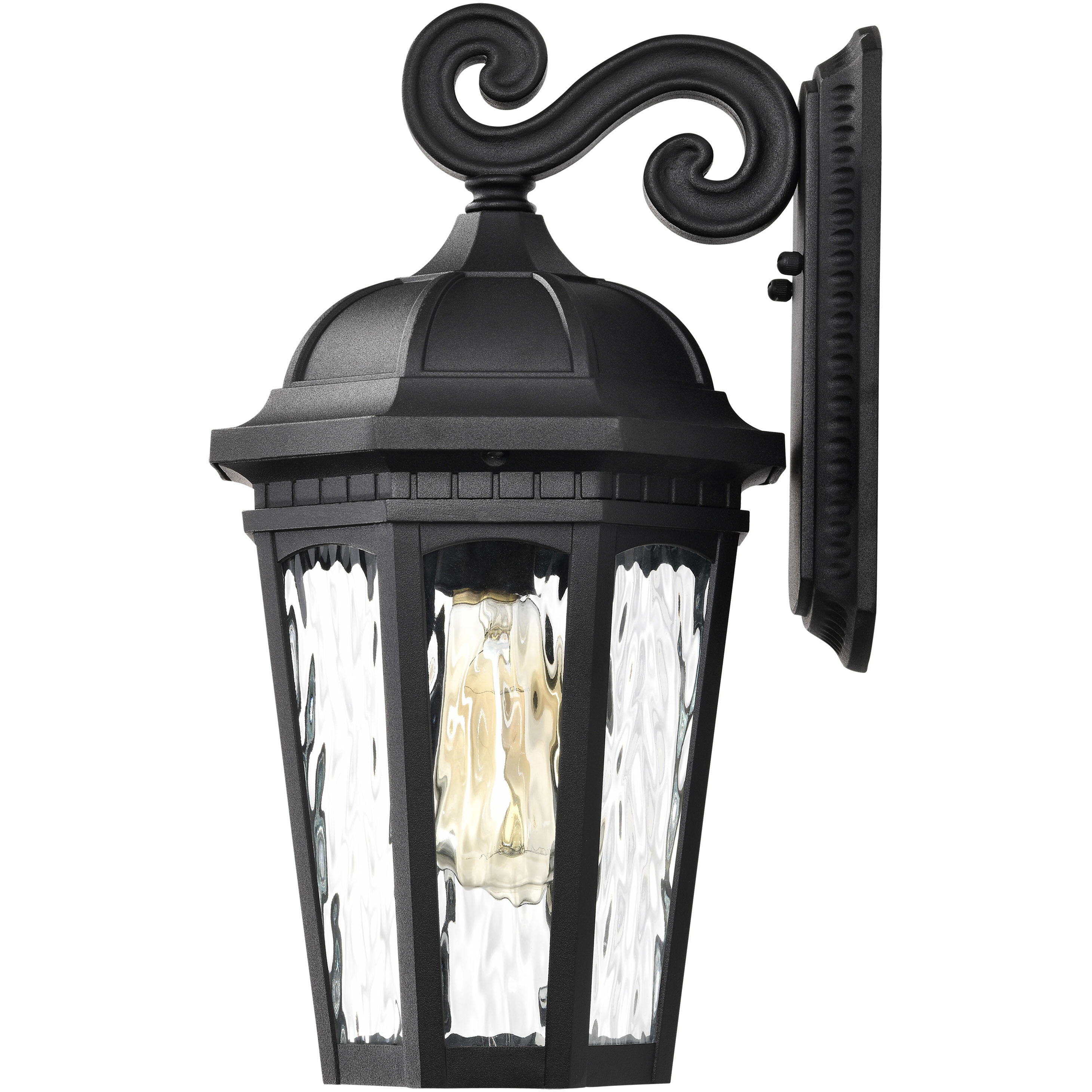 East River 16 inch Matte Black Outdoor Wall Lantern, Large