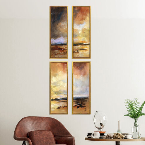 Landscapes Orange and Blue and Multi and Yellow Framed Art