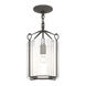 Bow 1 Light 9.8 inch Natural Iron Semi-Flush Ceiling Light in Clear