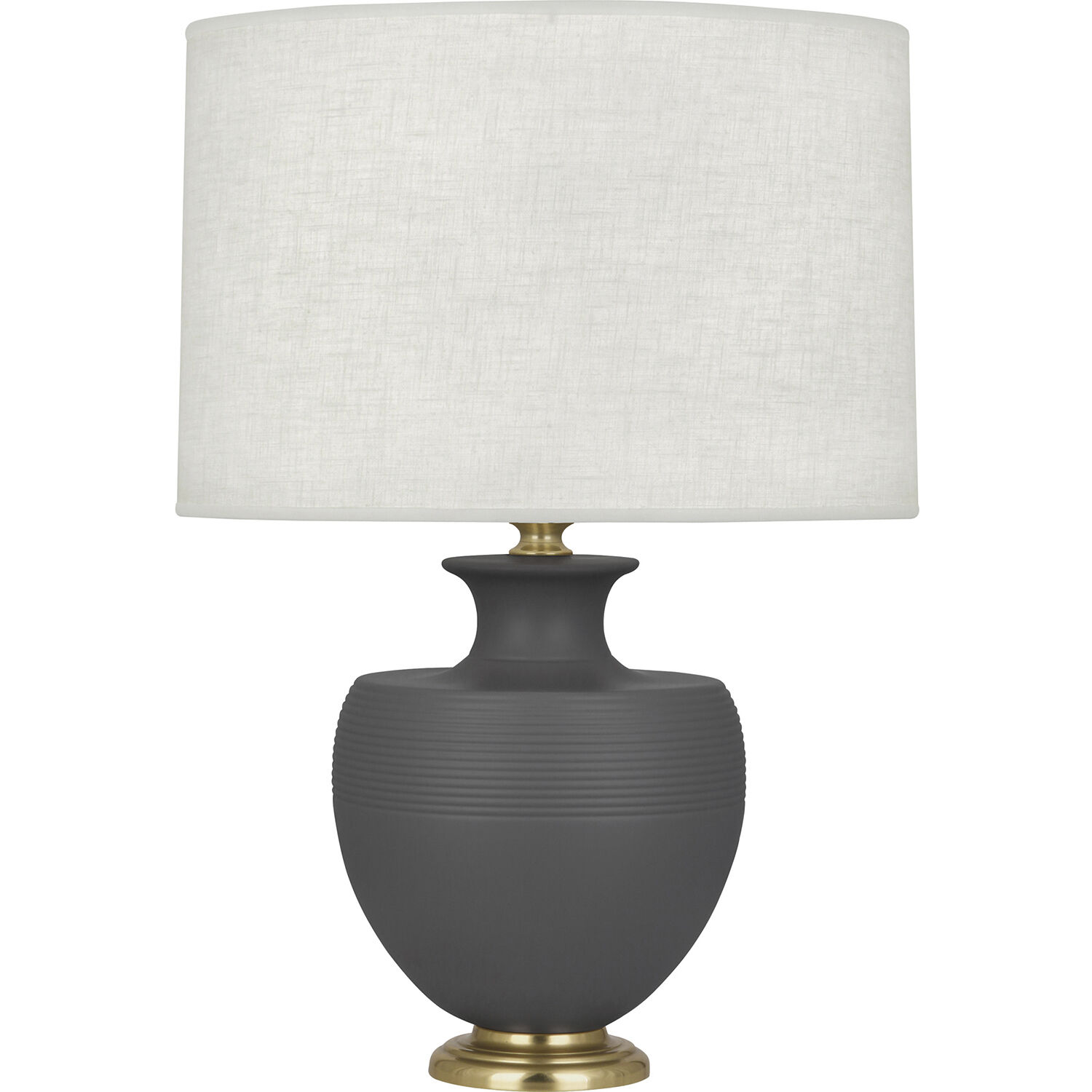 Michael Berman Atlas 25.25 inch 150.00 watt Matte Ash Table Lamp Portable Light in Modern Brass