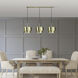 Zolana 3 Light 48 inch Antique Brass Linear Chandelier Ceiling Light, Extra Large
