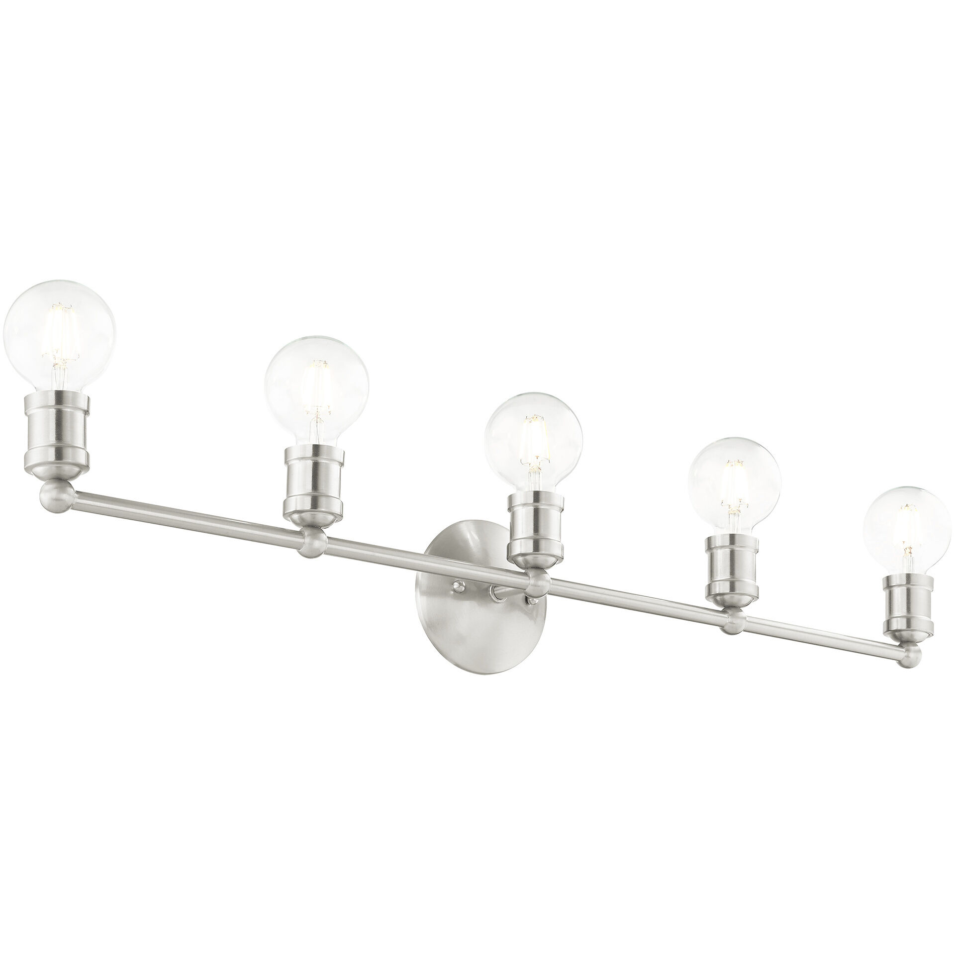 Lansdale 5 Light 34 inch Brushed Nickel Vanity Sconce Wall Light