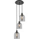 Ballston Bella 3 Light 12 inch Matte Black Cord Hung Multi Pendant Ceiling Light