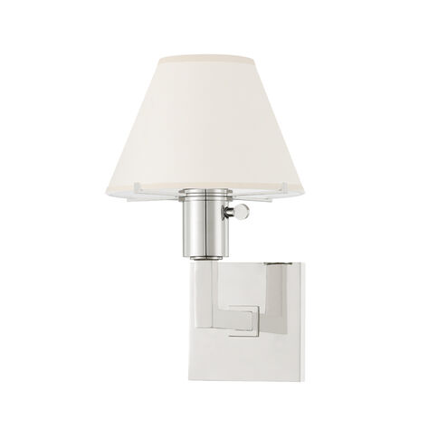 Leeds 1 Light 12 inch Polished Nickel Wall Sconce Wall Light