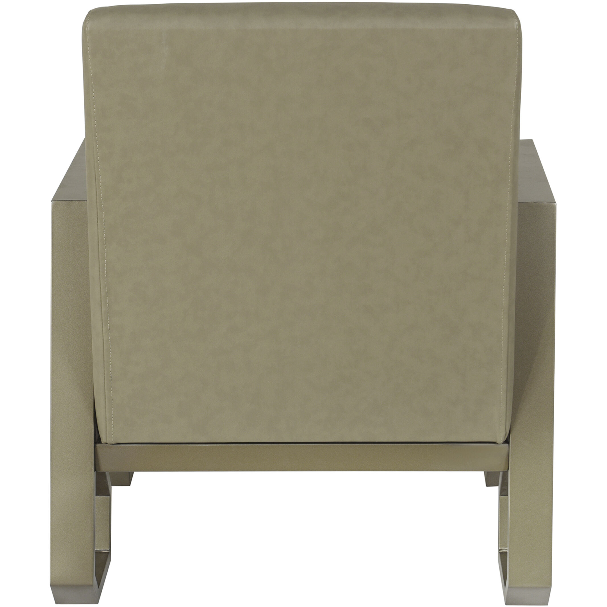 John Tan and Satin Gold Arm Chair