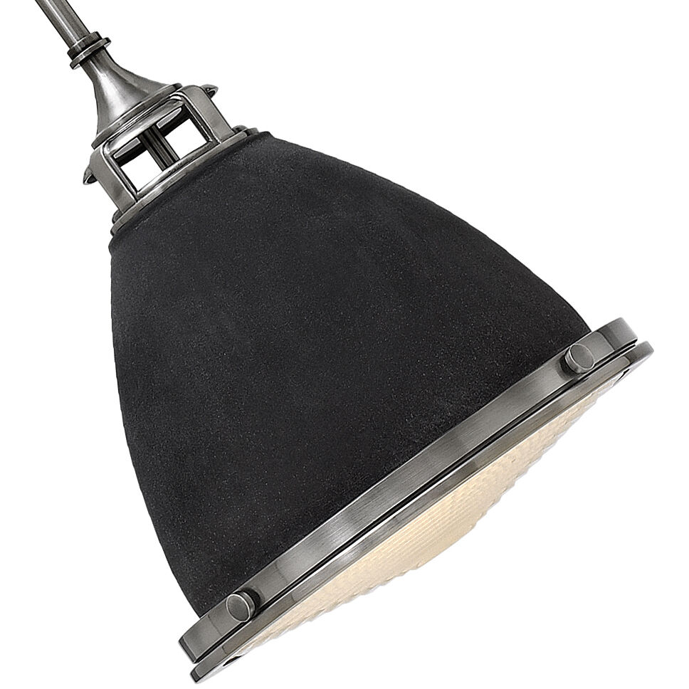 Amelia 1 Light 12.75 inch Aged Zinc with Antique Nickel Indoor Mini Pendant Ceiling Light