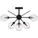 Salvador 6 Light 24 inch Earth Black Semi-Flush Mount Ceiling Light, Extra Large