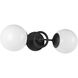 Alora Mood Fiore 2 Light 6 inch Matte Black Bath Vanity Light Wall Light