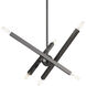 Monaco 6 Light 18 inch Black Chrome Chandelier Ceiling Light