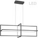 Hildegard LED 40 inch Matte Black Horizontal Chandelier Ceiling Light